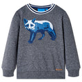 Sweatshirt Cotton Navy Melange 140 Kids Clothing Children's Top Kids Variant 4