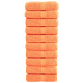 Towel Cotton Orange 50 x 30 cm Bathroom Bath Linen Home Towels 10 pcs Guest