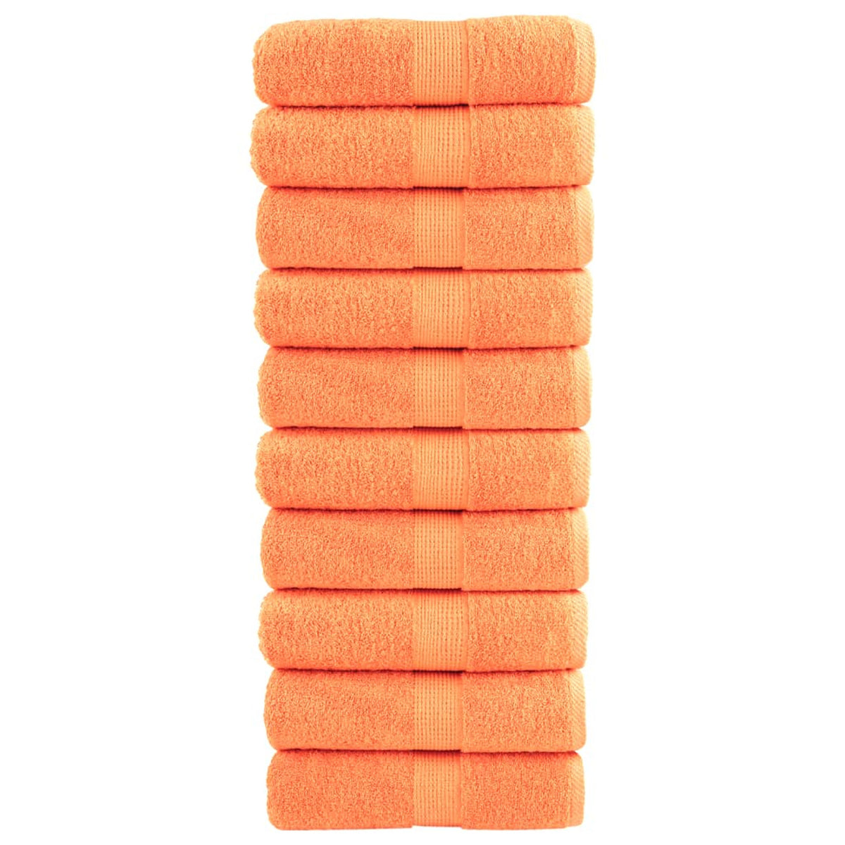 Towel Cotton Orange 50 x 30 cm Bathroom Bath Linen Home Towels 10 pcs Guest