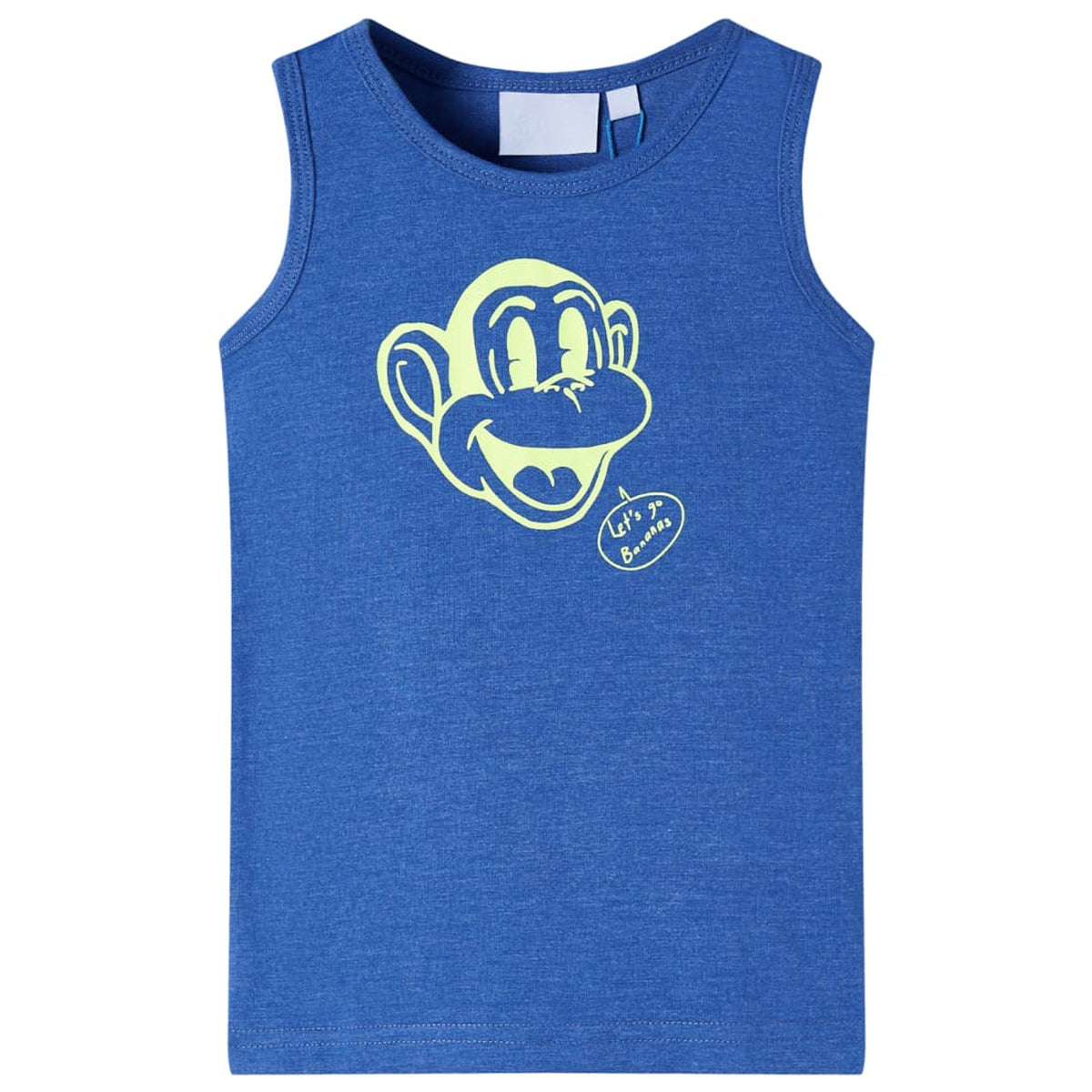 Kids'Tank Top Melange Cotton Blue Melange 104 Kids Clothing Children's Wear