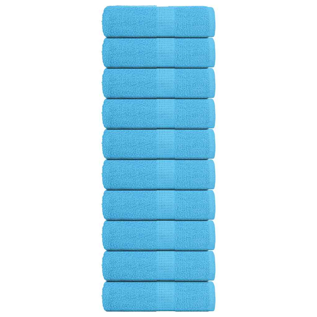 Towel Cotton Turquoise 50 x 30 cm Bathroom Bath Linen Home Towels 10 pcs Guest