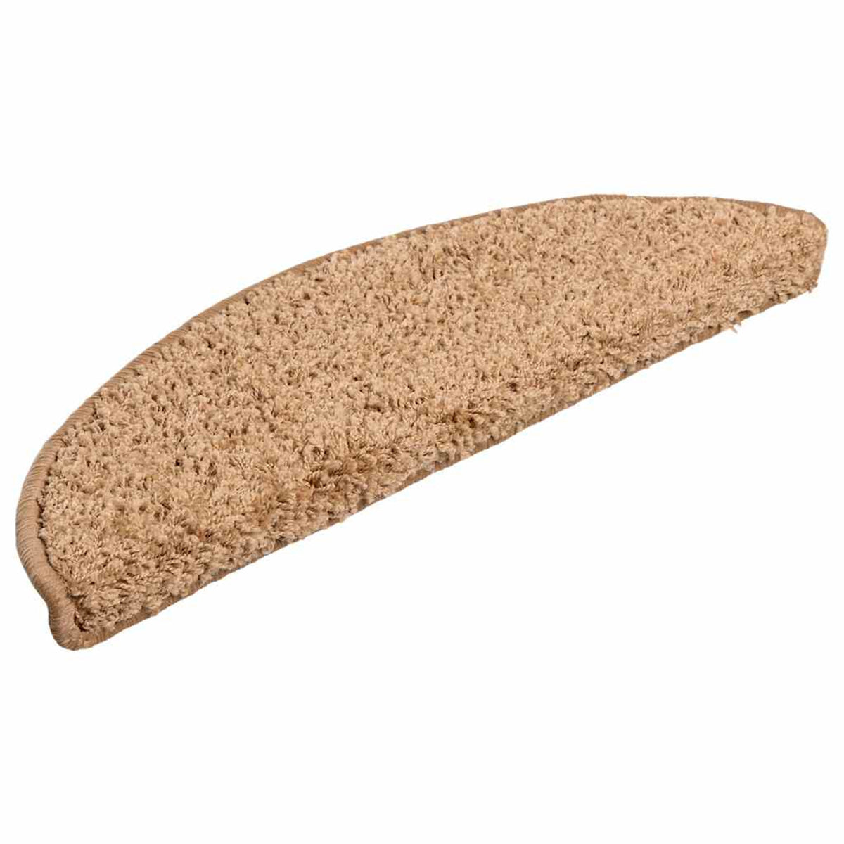 Stair Mats Half Round Pp Tufted Beige 56 x 20 x 3 cm Floor Mat Home Non Slip