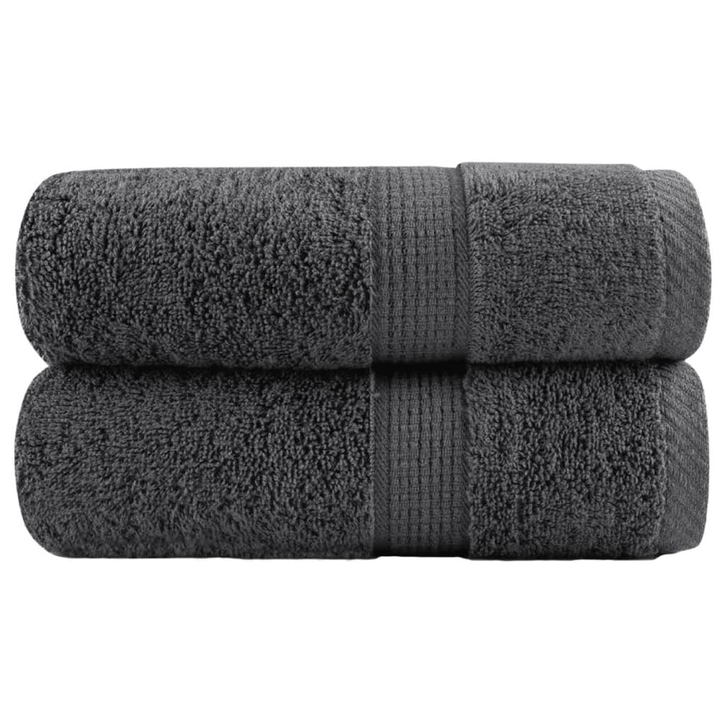 Towel Cotton Anthracite 50 x 30 cm Bathroom Bath Linen Home Towels 2 Variant 2