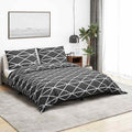 Duvet Cover Cotton Grey 220 x 155 cm Bedding Bed Linen Bedroom Quilt 220x155cm