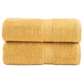 Towel Cotton Gold 50 x 30 cm Bathroom Bath Linen Home Towels 2 pcs Variant 2