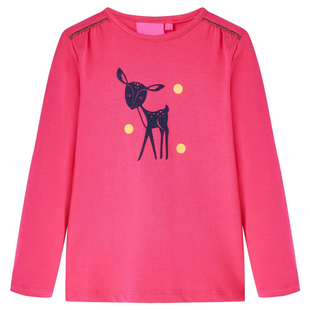 Kids T-Shirt Cotton Bright Pink 104 Children's Top Kids Clothing Variant 2