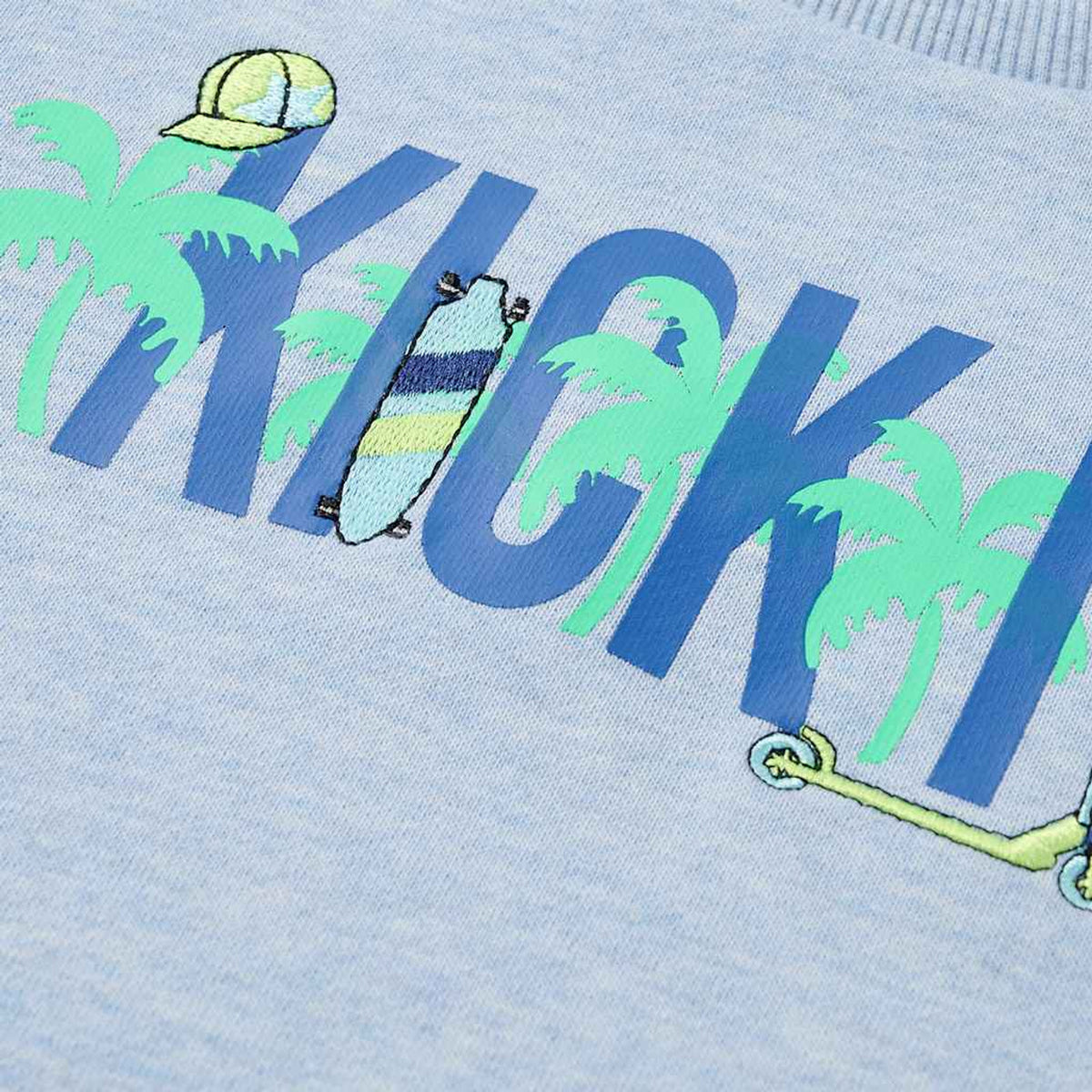 Sweatshirt Cotton Soft Blue Melange 128 Kids Clothing Children's Top Variant 2