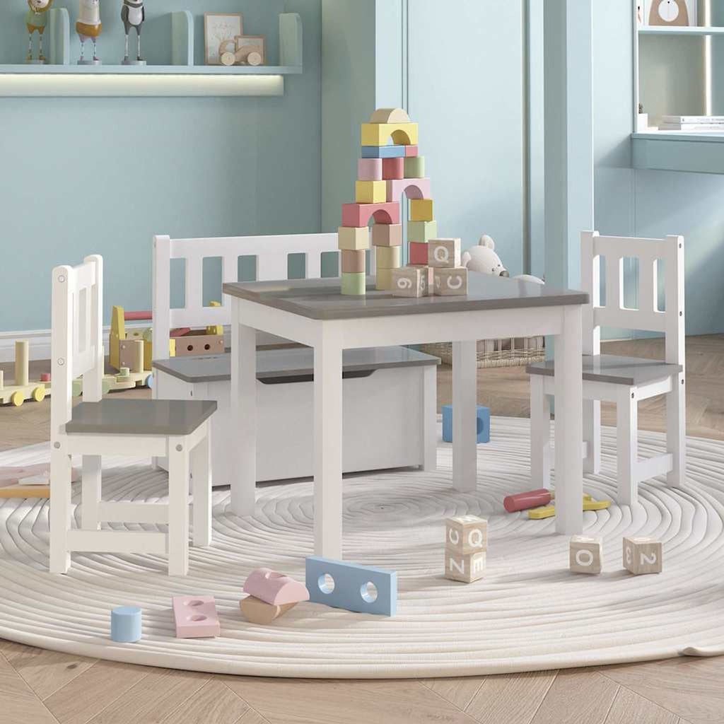 Table Mdf White 60 x 50 x 48 cm Furniture Home Dining Baby Toddler Variant 3