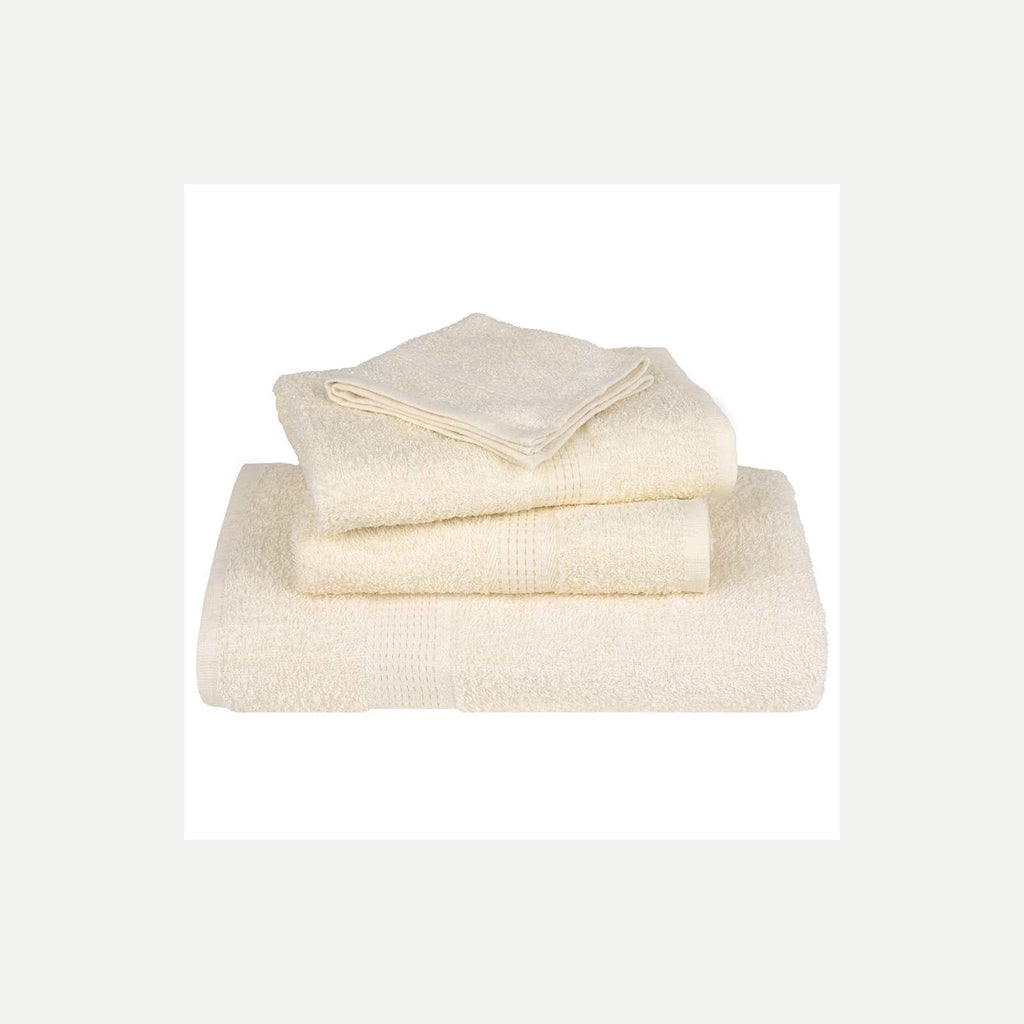 Towel Cotton Cream 100 x 50 cm Bathroom Bath Linen Home Towels 2 pcs Hand