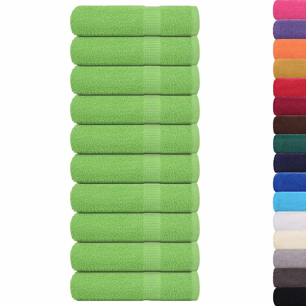 Towel Cotton Apple Green 140 x 70 cm Bathroom Bath Linen Home Towels 10 pcs