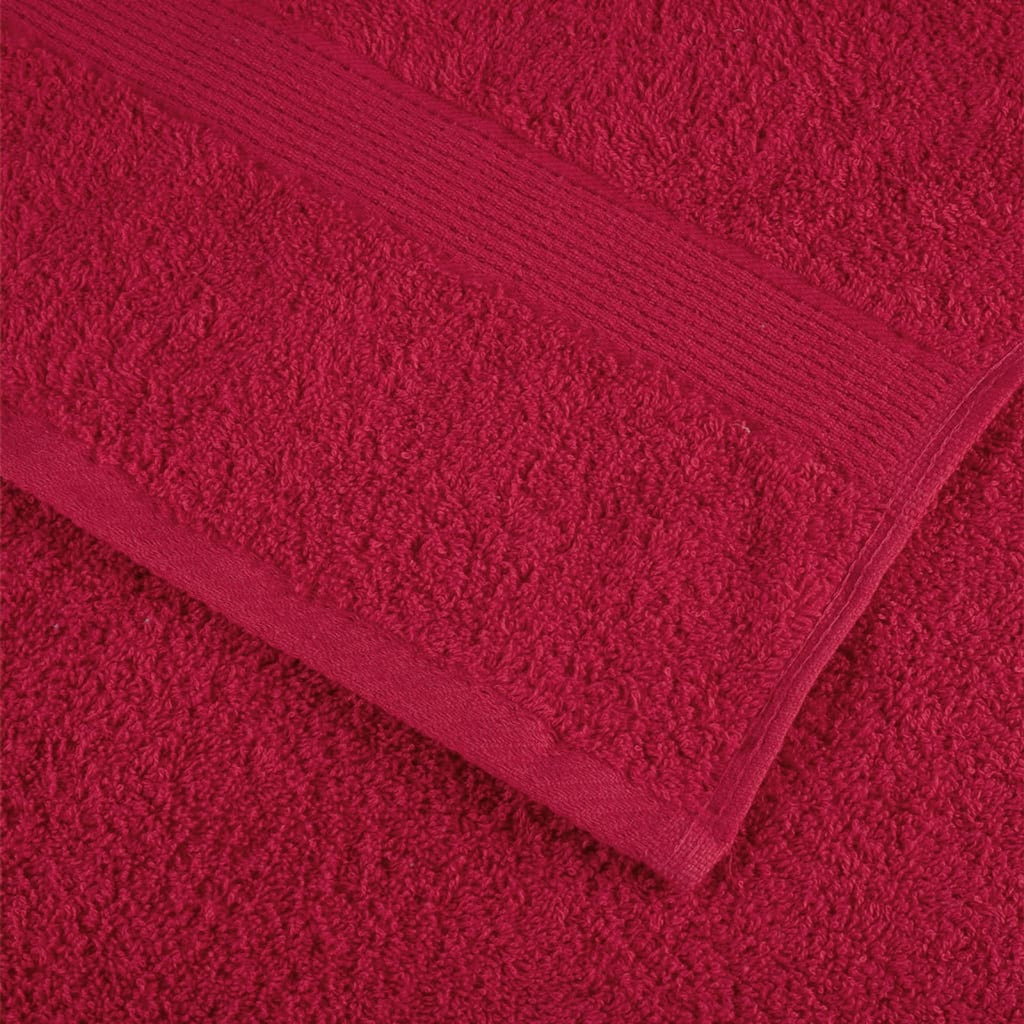 Towel Cotton Red 200 x 80 cm Bathroom Bath Linen Home Towels 2 pcs Variant 2