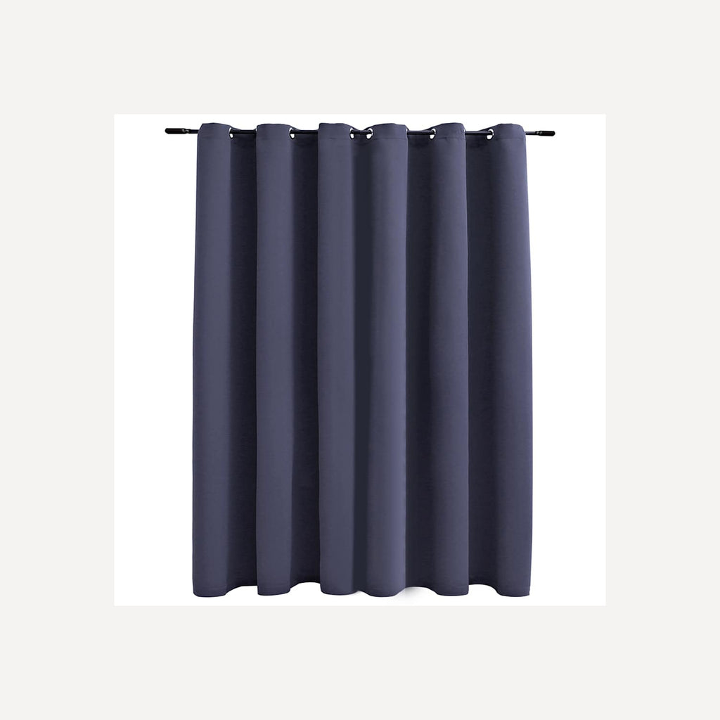Blackout Curtain Polyester Anthracite 290 x 245 cm Window Dressing Curtains