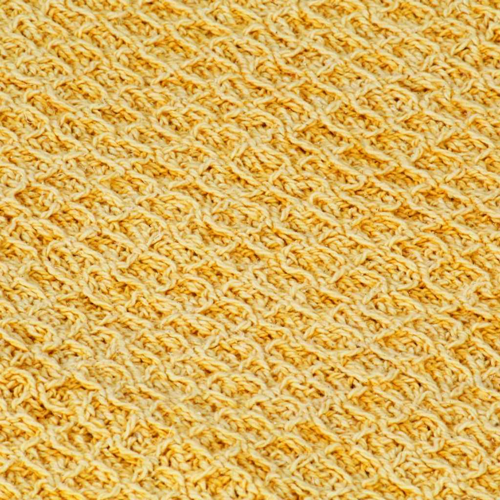 Throw Mustard Cotton Mustard Yellow 210 x 160 cm Blankets Blanket 210x160cm