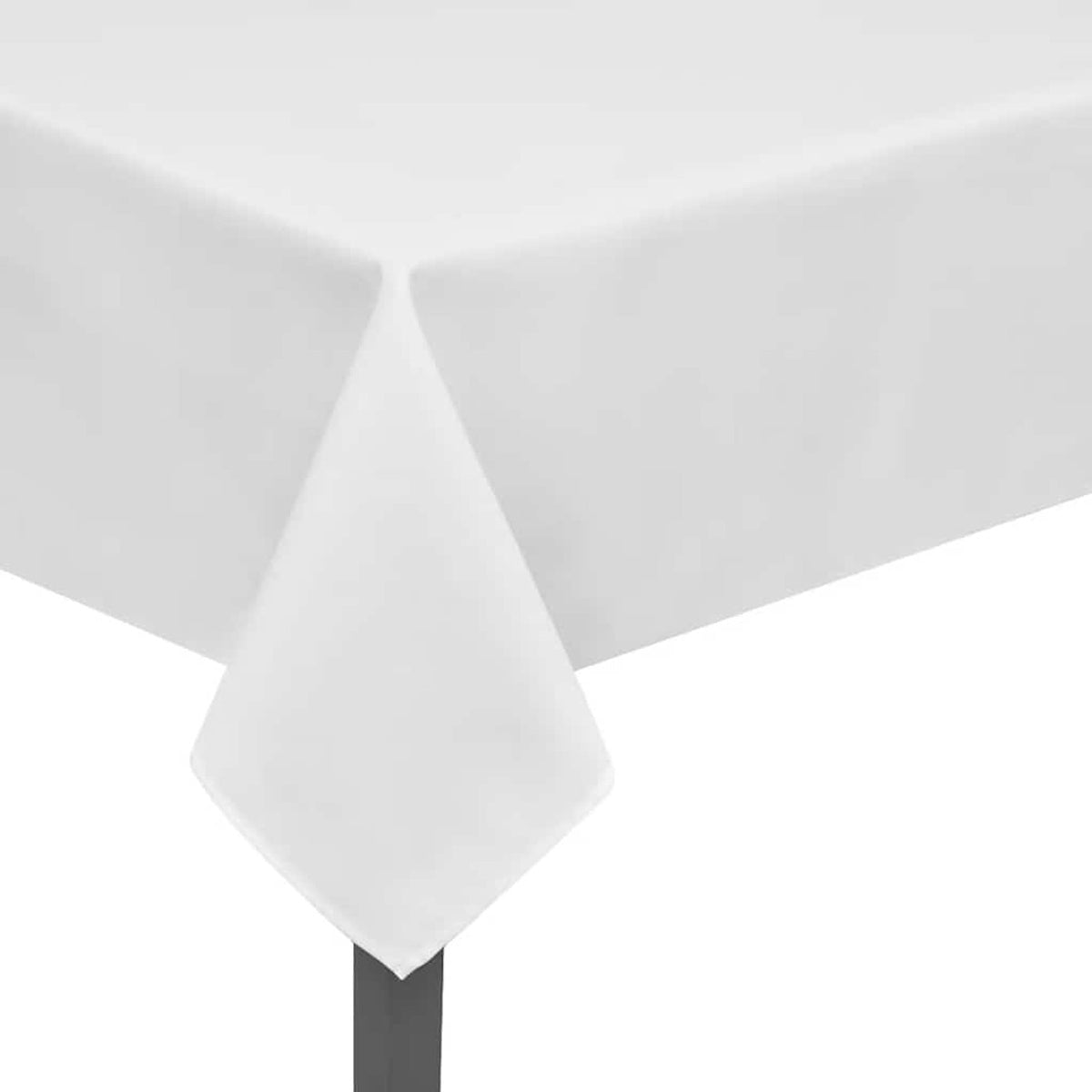 Tablecloth White 130 x 130 cm Furniture Home Dining Slipcovers Slipcover