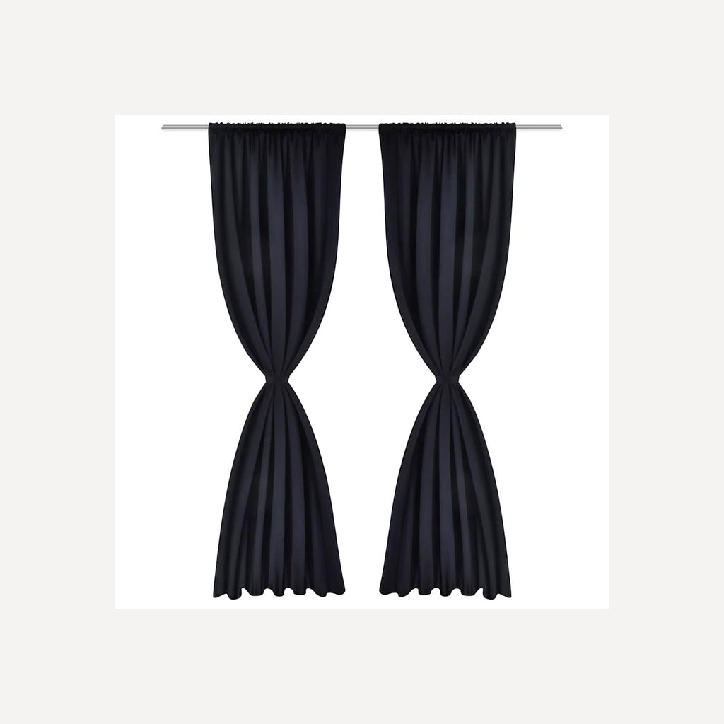 Blackout Curtain Black 135 x 245 cm Window Dressing Home Furnishings Variant 2