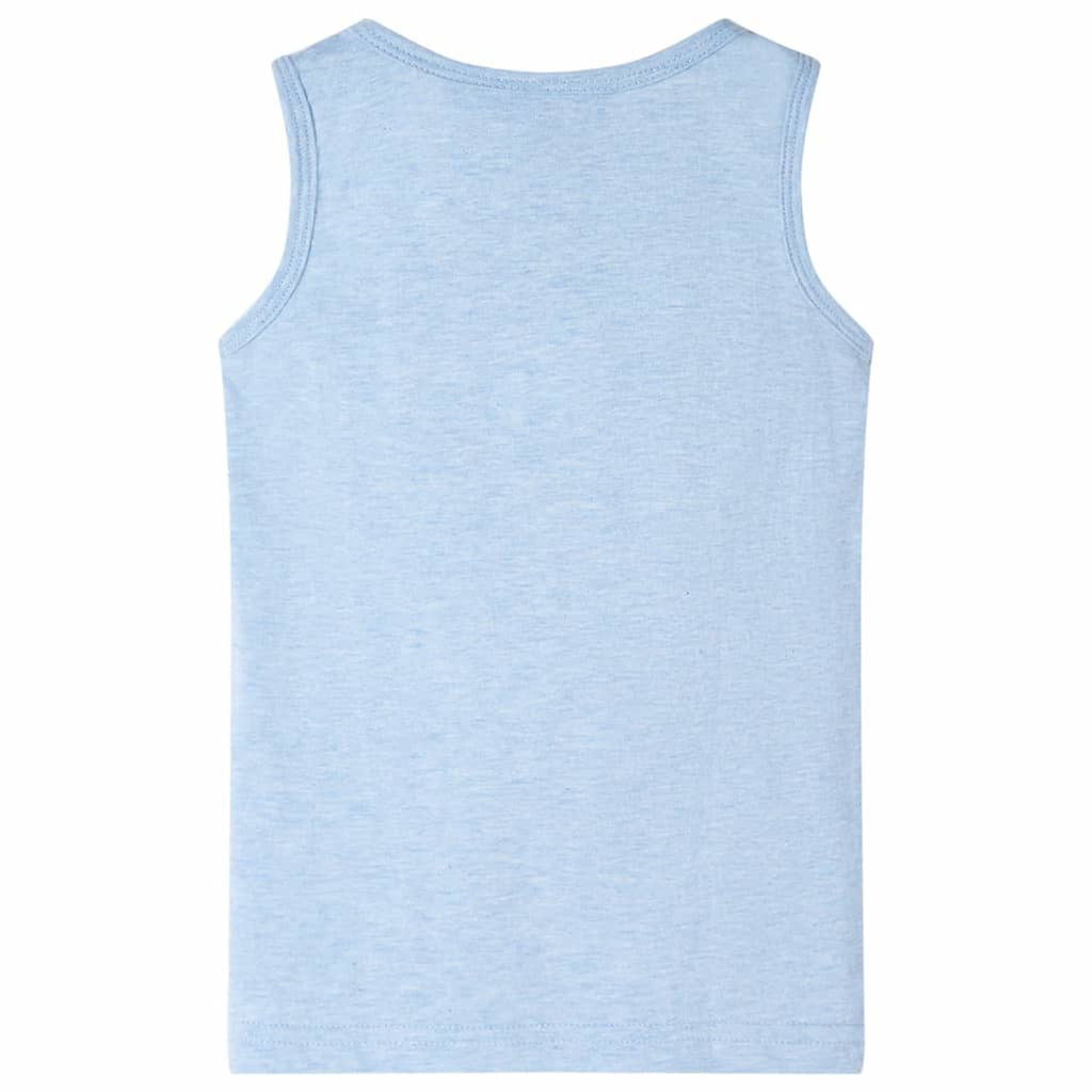 Kids'Tank Top Soft Melange Cotton Soft Blue Melange 116 Kids Clothing Kids'