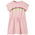 Dress Cotton Light Pink 128 Kids' Dresses Kids' Dresse Kids'Dress Drawstring