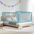 Toddler Safety Bed Rail Fabric (100% Polyester) Blue 200 x 25 x 95 cm Bedguard