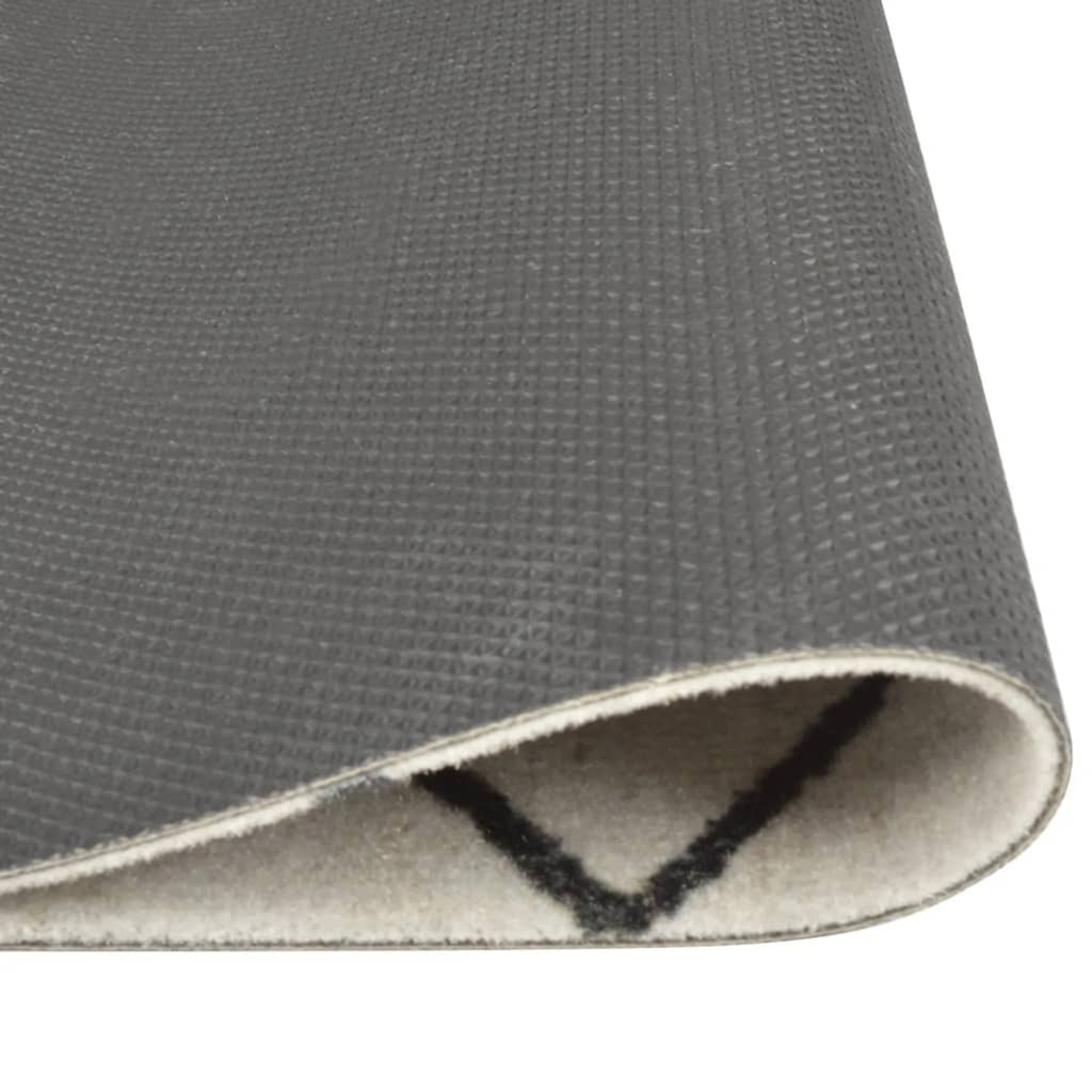 Rug Velvet (100% Polyamide) Grey 300 x 60 x 0.5 cm Floor Mat Home Variant 3