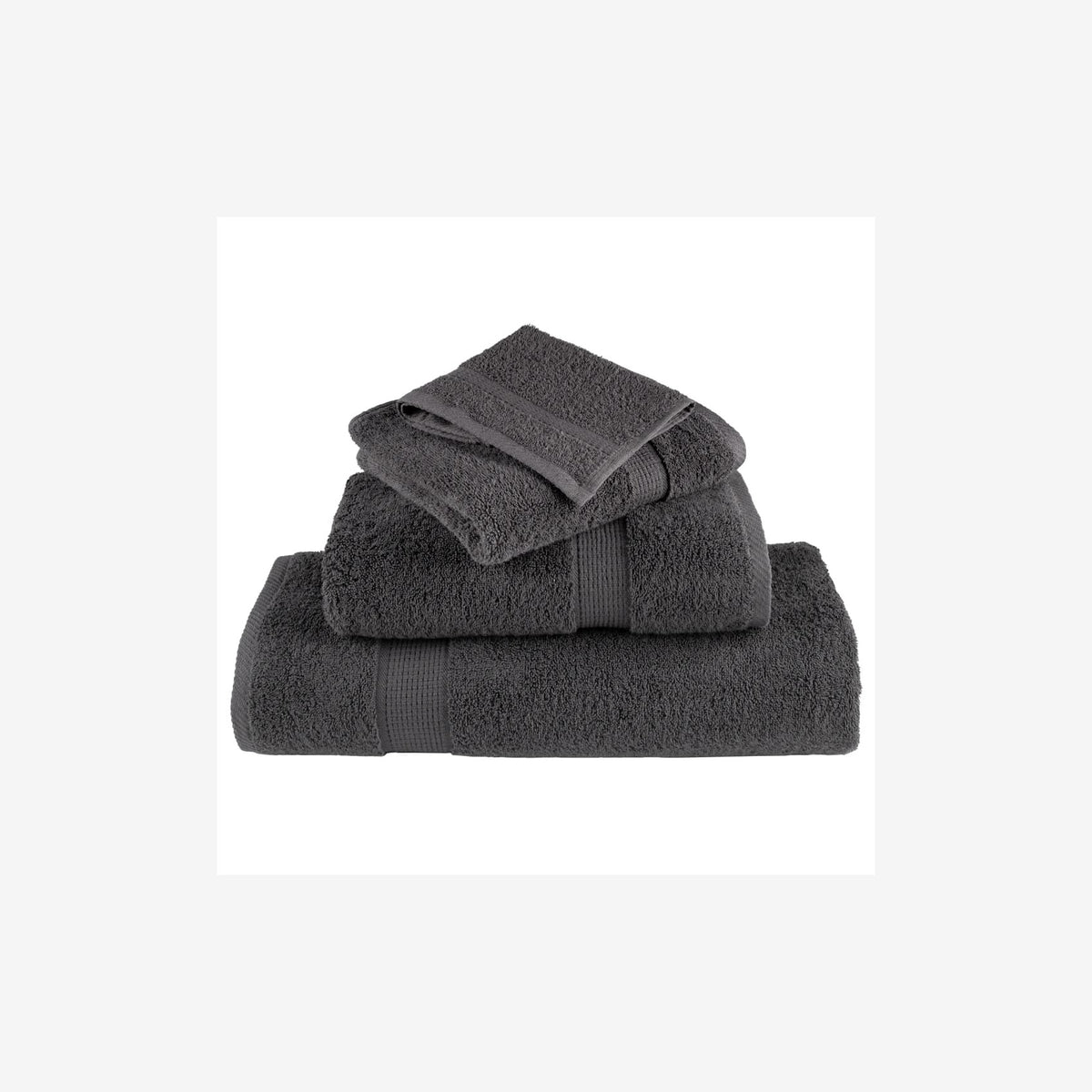 Towel Cotton Anthracite 100 x 50 cm Bathroom Bath Linen Home Towels Variant 2