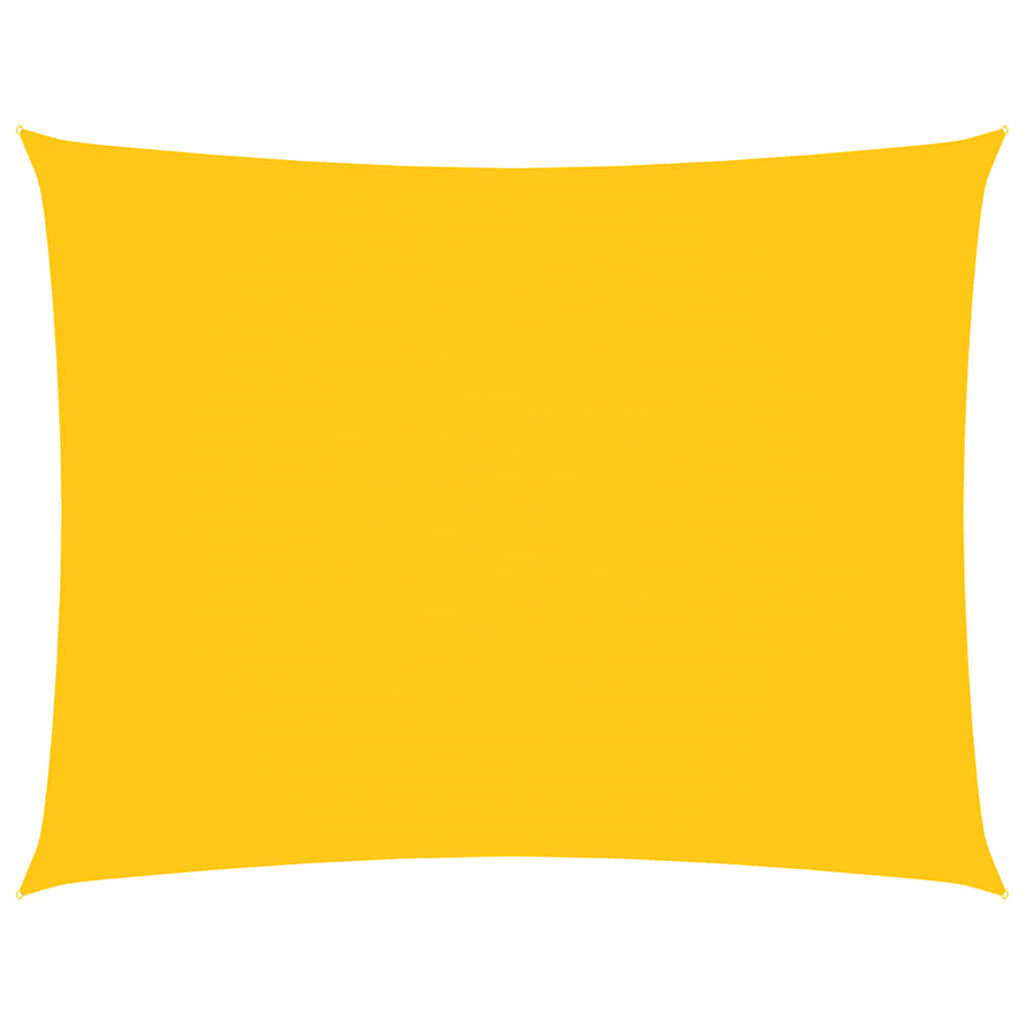 Sunshade Sail Oxford Fabric Yellow Water Resistant UV Resistant 350 x 450 cm
