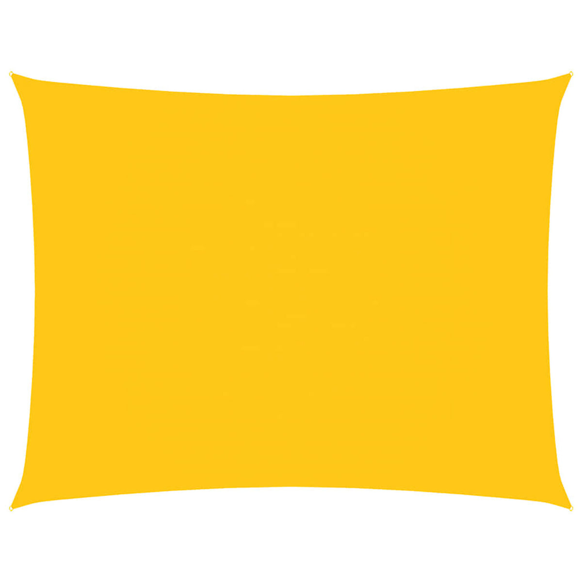 Sunshade Sail Oxford Fabric Yellow Water Resistant UV Resistant 350 x 450 cm
