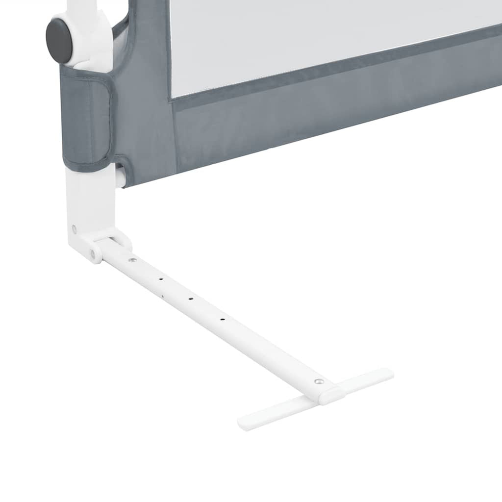Toddler Safety Bed Rail Polyester Grey 150 x 40.5 x 42 cm Child Bed Guard 5x42cm