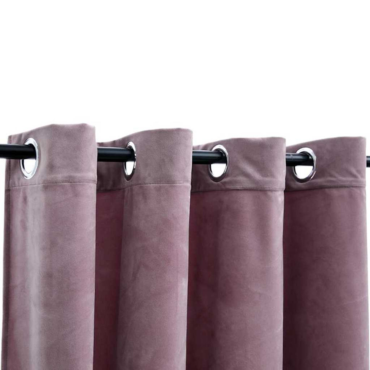 Blackout Curtain Velvet Antique Pink 140 x 225 cm Window Dressing Curtains 2