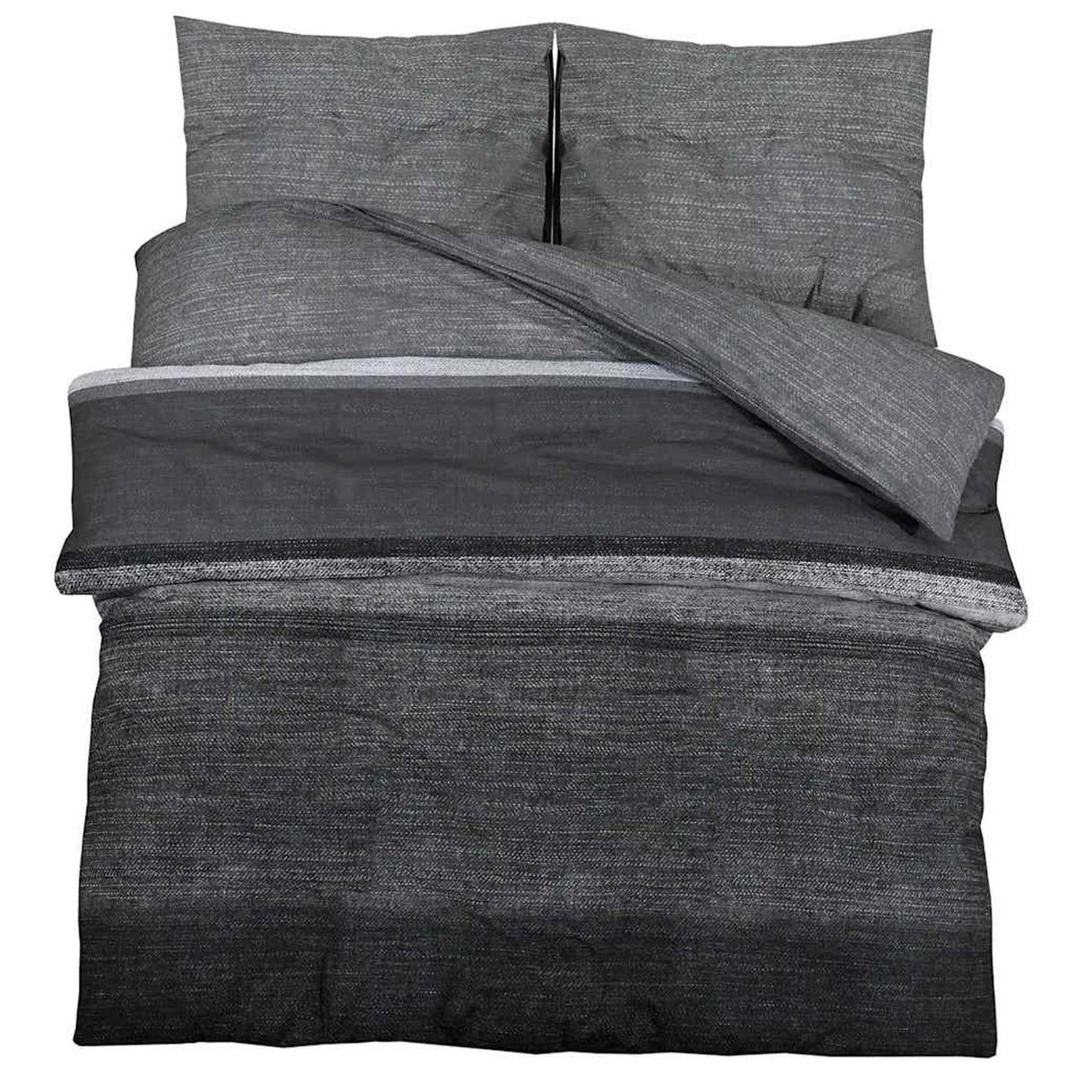 Duvet Cover Cotton Dark Grey 200 x 200 cm Bedding Bed Linen Bedroom Variant 8