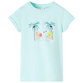 Kids T-Shirt Cotton Light Aqua 128 Children's Top Kids Clothing Kids Variant 3