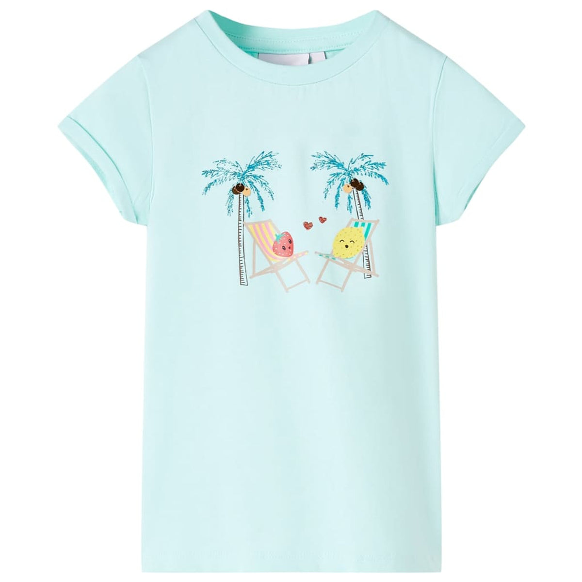 Kids T-Shirt Cotton Light Aqua 128 Children's Top Kids Clothing Kids Variant 3