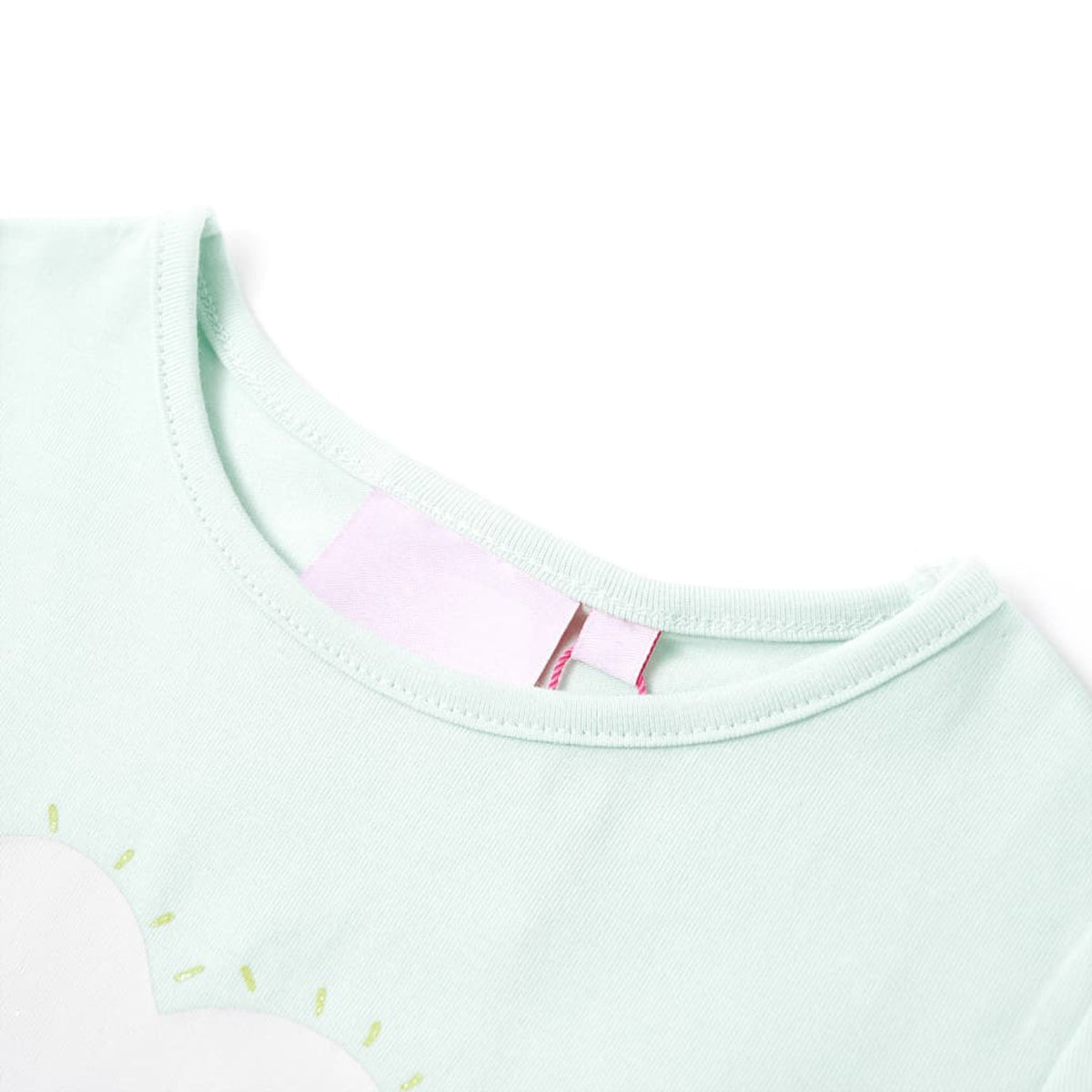 Kids T-Shirt Cotton Light Mint 128 Children's Top Kids Clothing Kids Wear 128