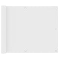 Balcony Screen Oxford Fabric White Waterproof UV Resistant 75 x 400 cm 75x400cm