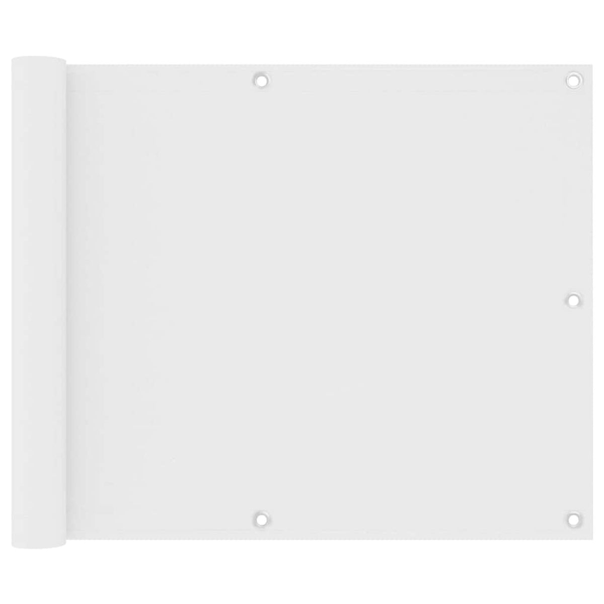 Balcony Screen Oxford Fabric White Waterproof UV Resistant 75 x 400 cm 75x400cm