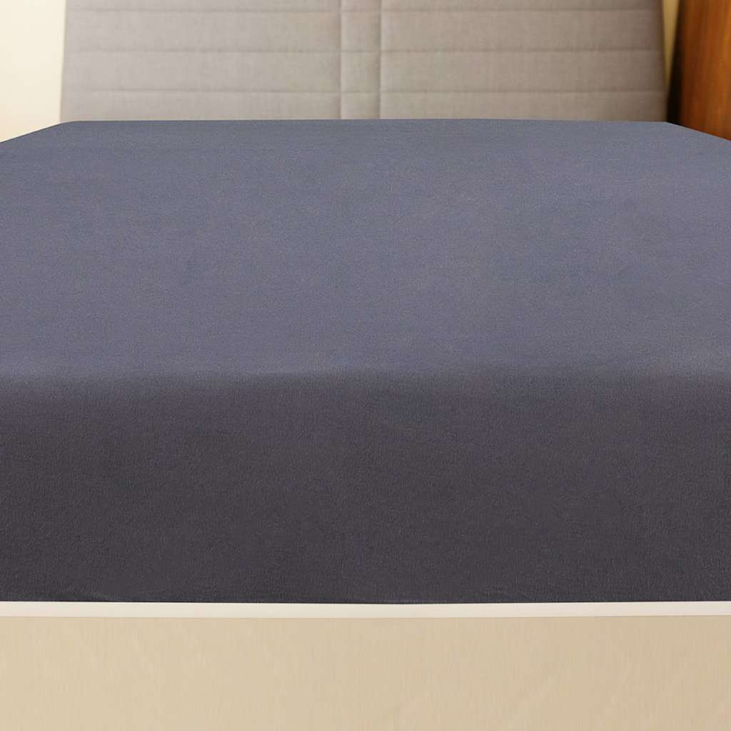 Jersey Fitted Sheets Cotton Anthracite 200 x 160 cm Bedroom Furniture Bedstead