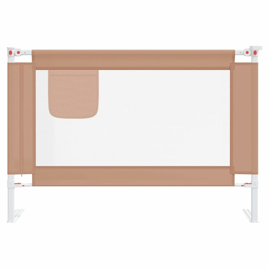 Toddler Safety Bed Rail Fabric (100% Polyester) Taupe 100 x 25 x 95 cm