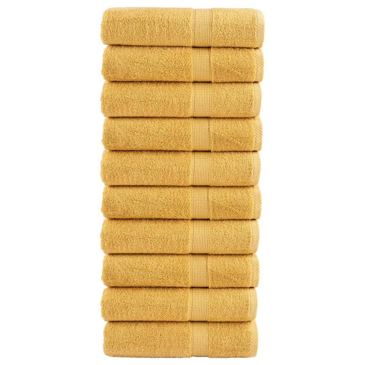 Towel Cotton Gold 140 x 70 cm Bathroom Bath Linen Home Towels 10 pcs Variant 2