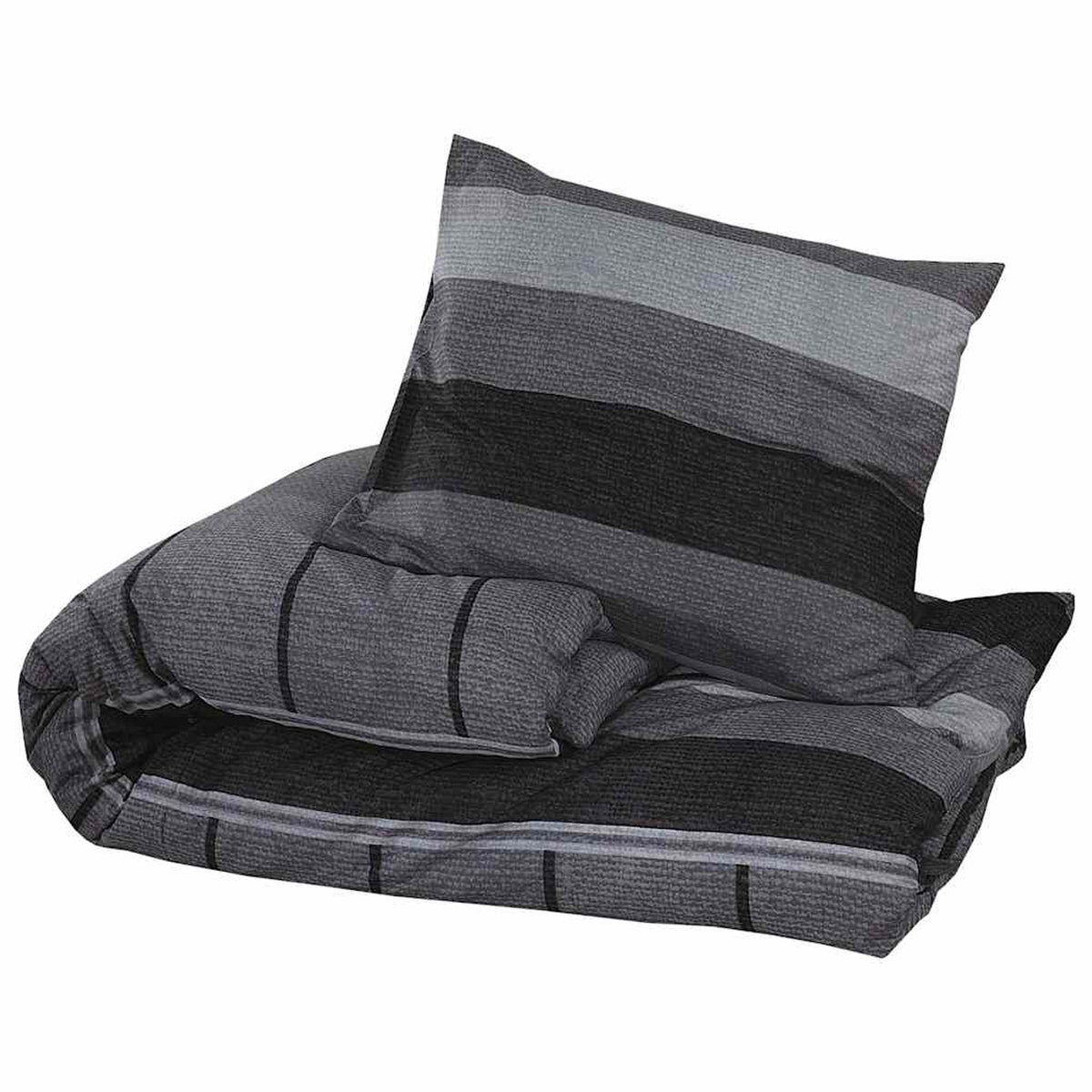 Duvet Cover Cotton Dark Grey 200 x 135 cm Bedding Bed Linen Bedroom Quilt