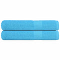 Towel Cotton Turquoise 200 x 80 cm Bathroom Bath Linen Home Towels 2 pcs Sauna