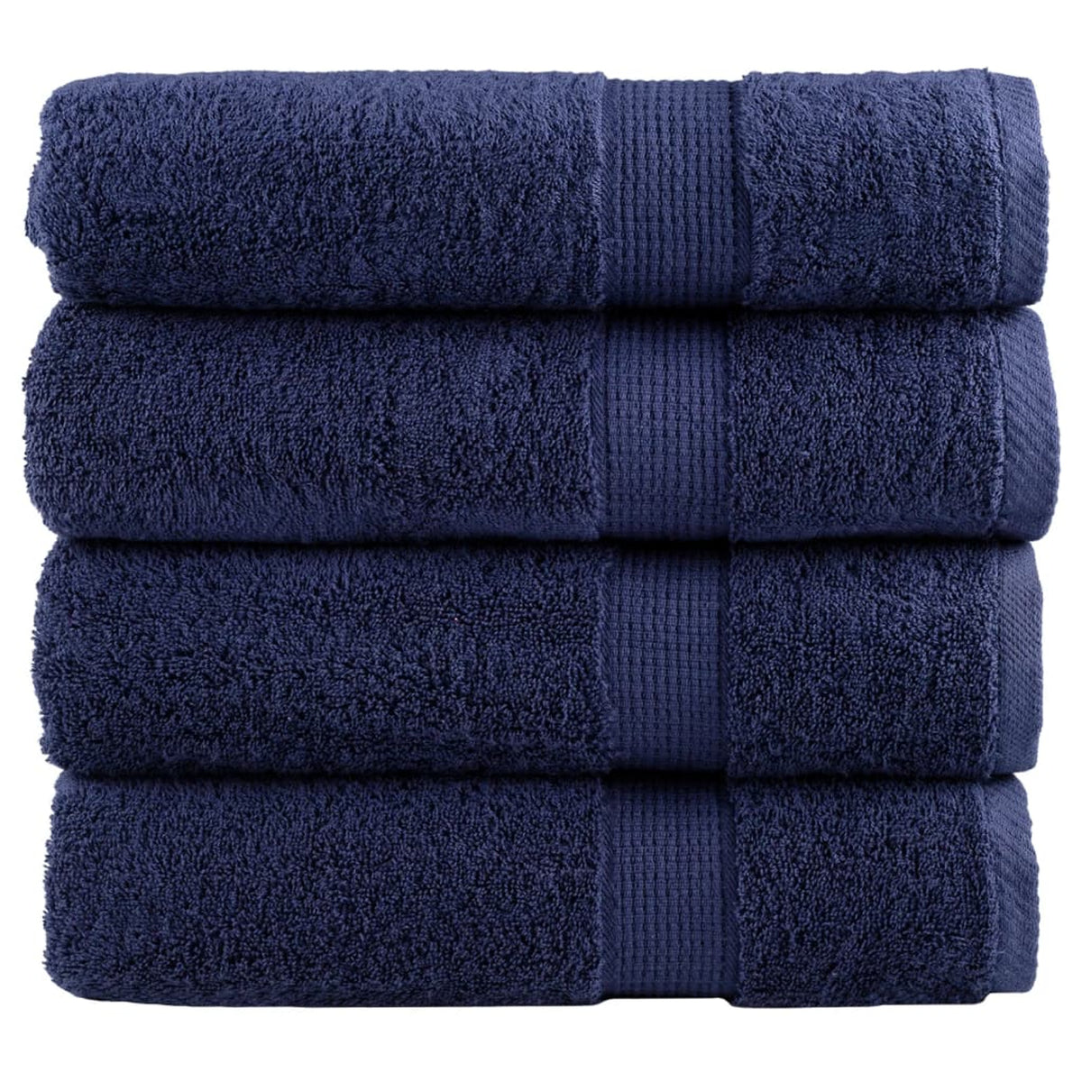 Towel Cotton Navy Blue 150 x 100 cm Bathroom Bath Linen Home Towels Variant 2