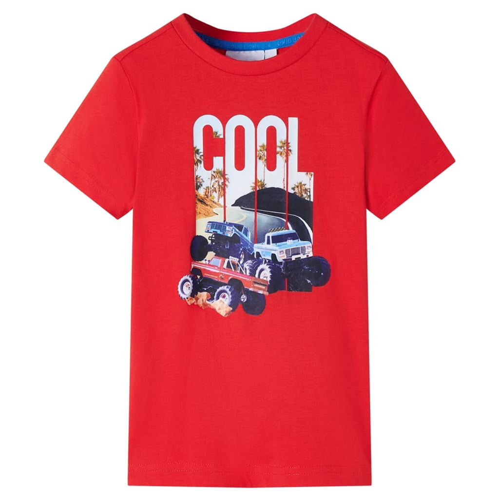Kids T-Shirt Cotton Red 104 Children's Top Kids Clothing Kids Wear Variant 5