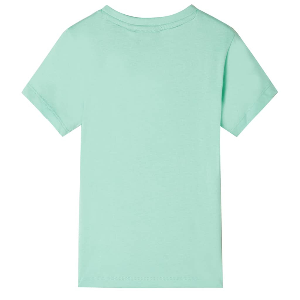 Kids T-Shirt Cotton Light Green 128 Children's Top Kids Clothing Kids Wear