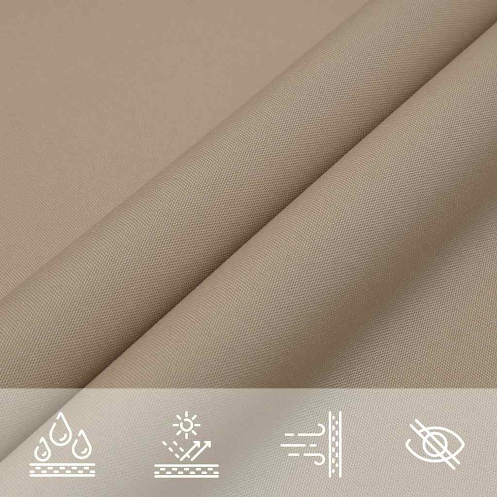 Sunshade Sail Oxford Fabric Taupe Water Resistant UV Resistant 350 x 450 cm