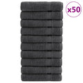 Towel Cotton Anthracite 100 x 50 cm Bathroom Bath Linen Home Towels Variant 2