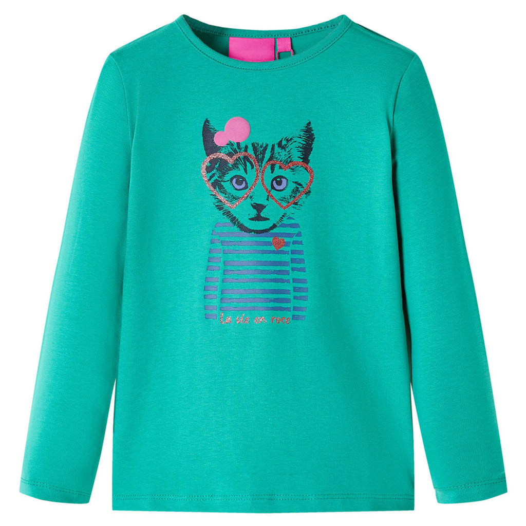 Kids T-Shirt Cotton Bright Green 116 Children's Top Kids Clothing Variant 3