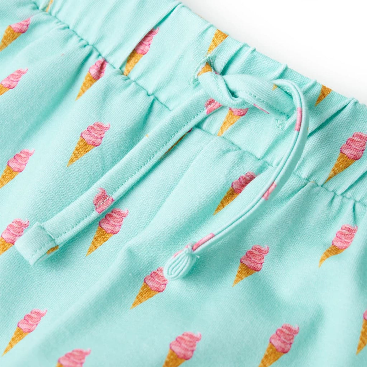 Shorts Cotton Light Mint 128 Kids' Bottoms Kids' Bottom Kids'Shorts Drawstring