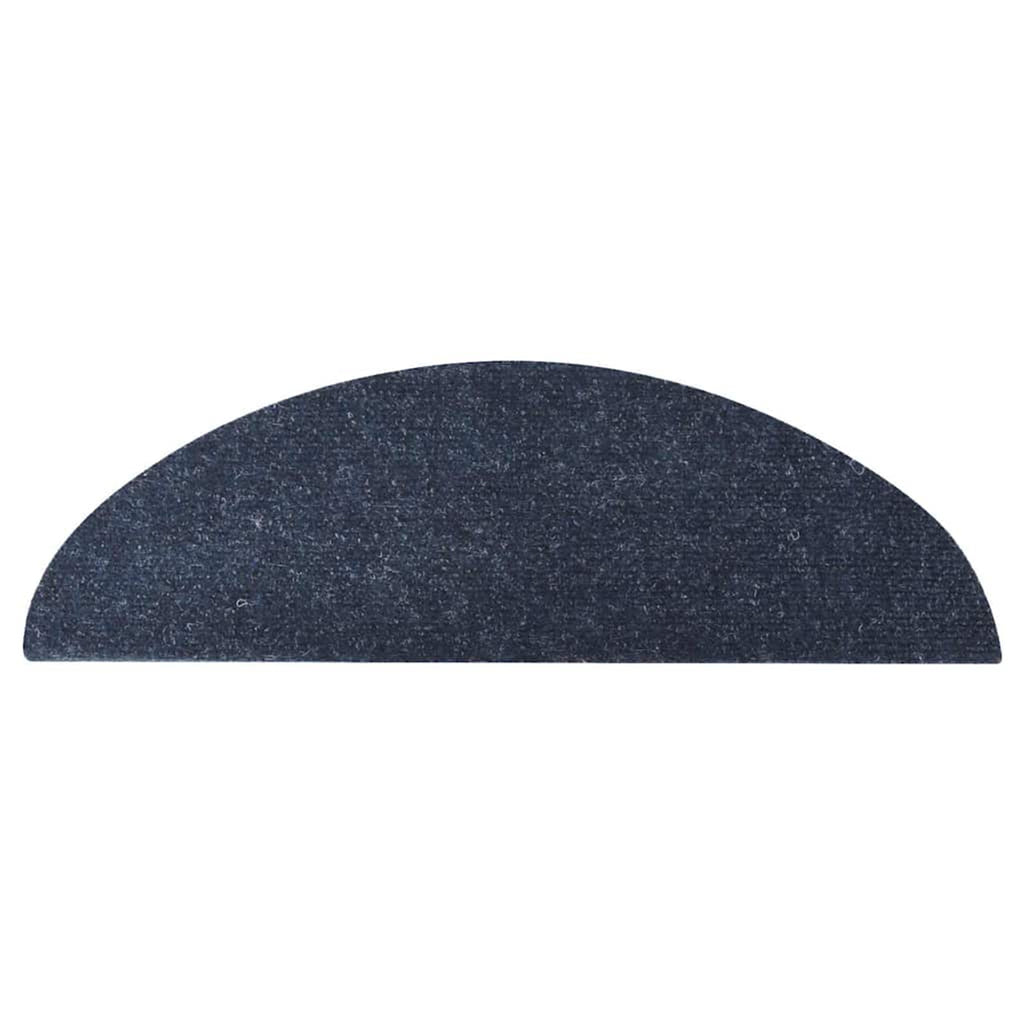 Stair Mats Self-Adhesive Needle Felt Fabric (95%Pes Blue 56 x 17 x 3 cm 15 pcs