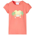 Kids T-Shirt Cotton Coral 116 Children's Top Kids Clothing Kids Wear Kids'