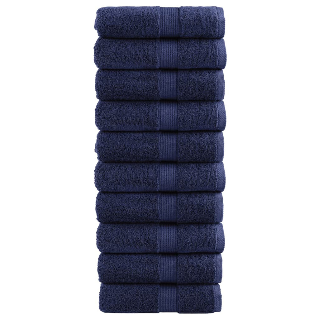 Towel Cotton Navy Blue 50 x 30 cm Bathroom Bath Linen Home Towels 10 Variant 2