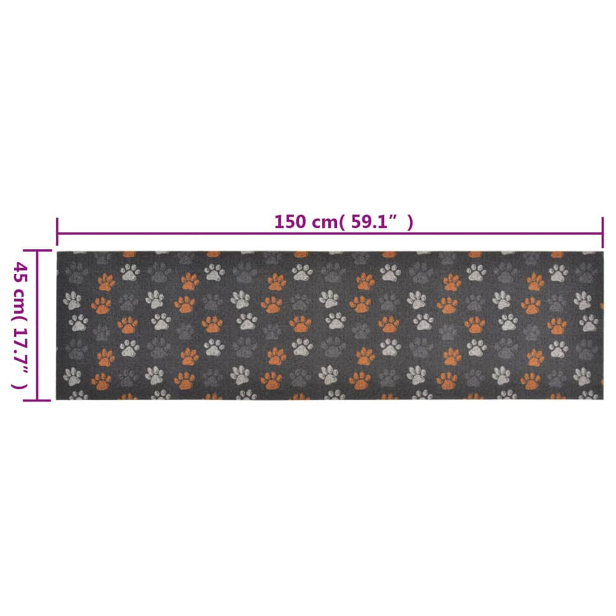 Rug Velvet (100% Polyamide) Multicolour 150 x 45 x 0.5 cm Floor Mat Variant 5